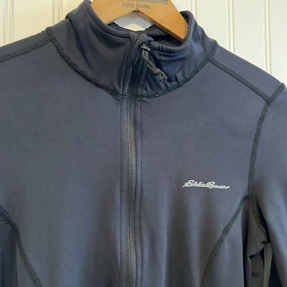Eddie Bauer quarter zip women’s base layer size small black snow cold running - Picture 2 of 10